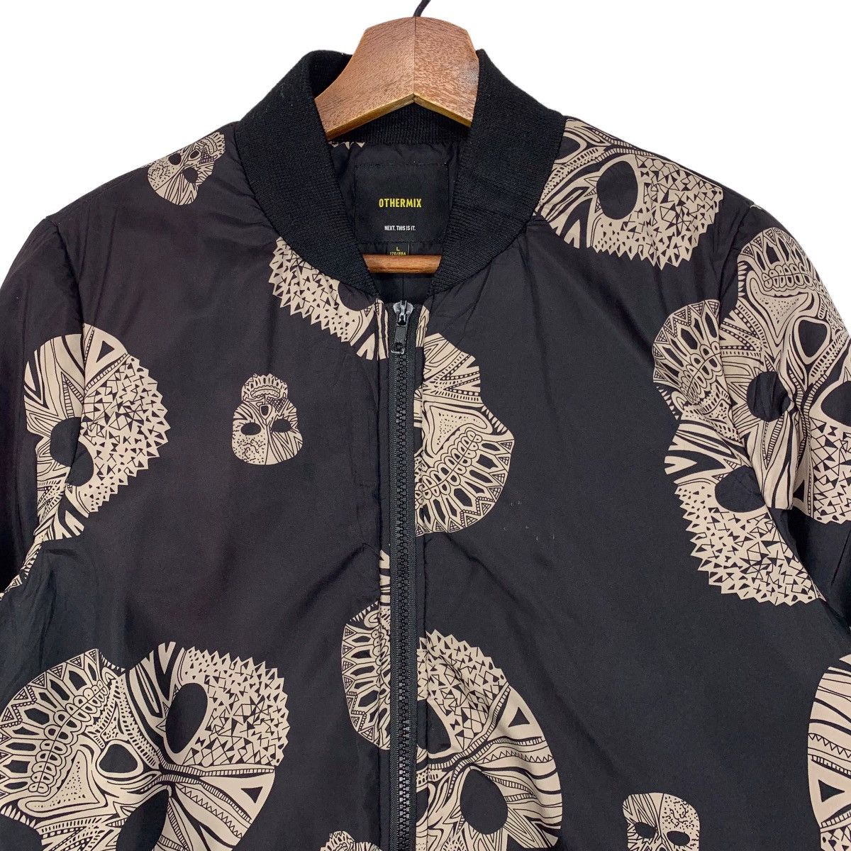 Japanese Brand Othermix Skull All Over Print Black Faded Jacket Size M / US 6-8 / IT 42-44 - 2 Thumbnail