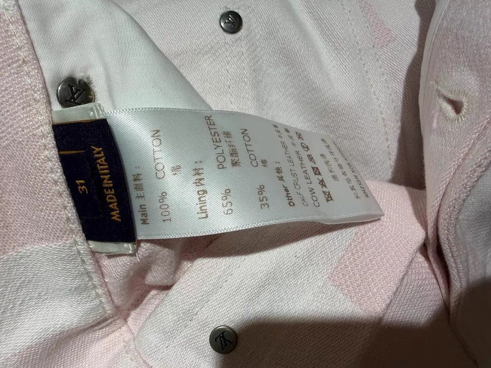 Louis Vuitton LV Pink Monogram Pants 31 New Size 31" - 2 Thumbnail