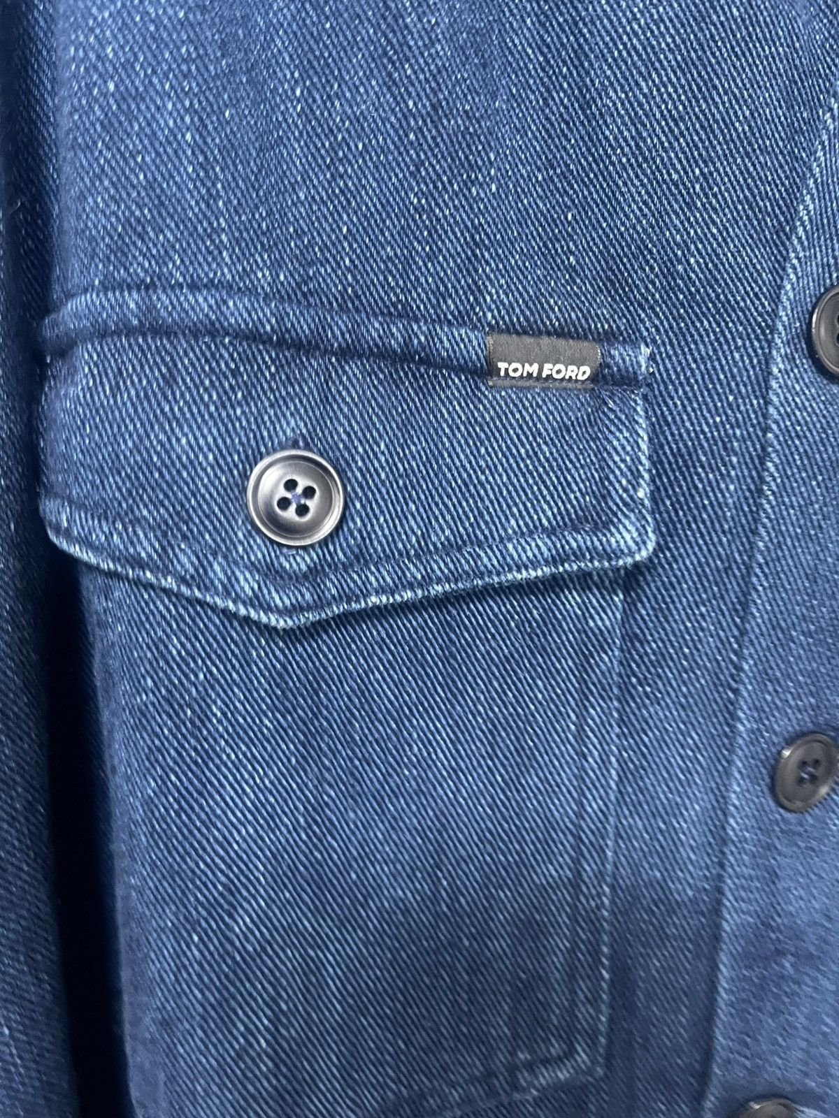 Tom Ford Tom Ford Dark Wash Denim Overshirt Sz 39 Size US S / EU 44-46 / 1 - 4 Thumbnail