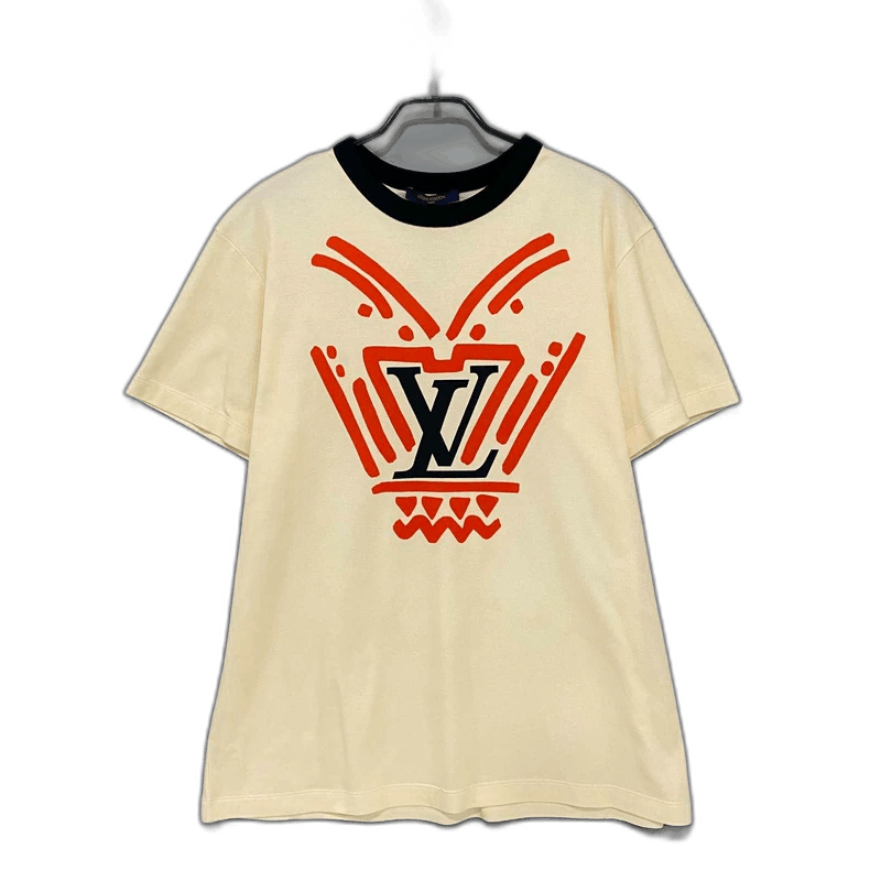 Louis Vuitton Louis Vuitton Beige Big Logo Short Sleeve - dmc Size M / US 6-8 / IT 42-44 - 1 Thumbnail