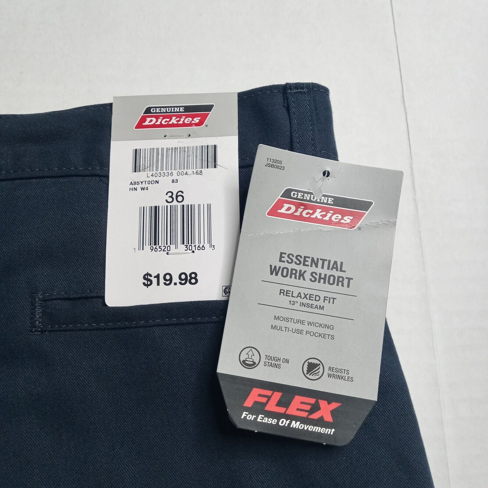 Dickies Dickies Shorts Men's 36 Flex Relaxed Fit 13” Inseam Blue Size US 36 / EU 52 - 4 Thumbnail