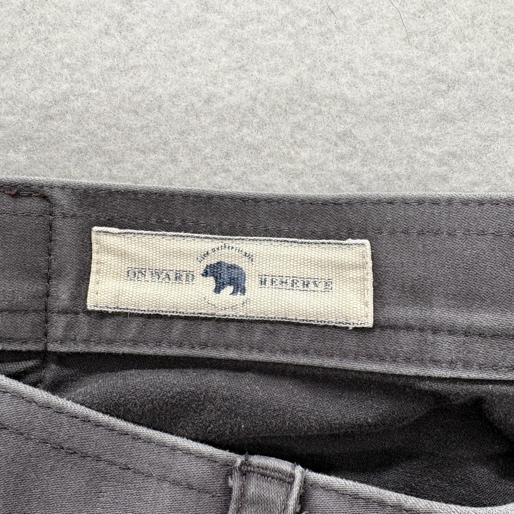 Vintage Onward Reserve Five-Pocket Pants Mens 38x34 Gray Stretch Straight Casual Workwear Regular Rise Mid Size US 38 / EU 54 - 4 Thumbnail