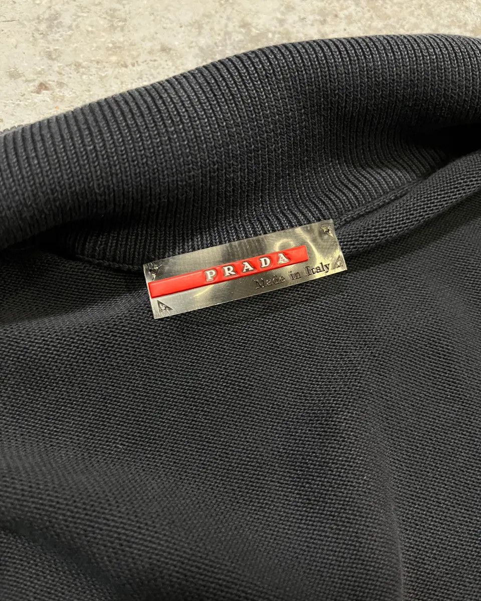Prada 2000s Prada Dark Grey Faded Zip-up Sweater Size US M / EU 48-50 / 2 - 11 Thumbnail