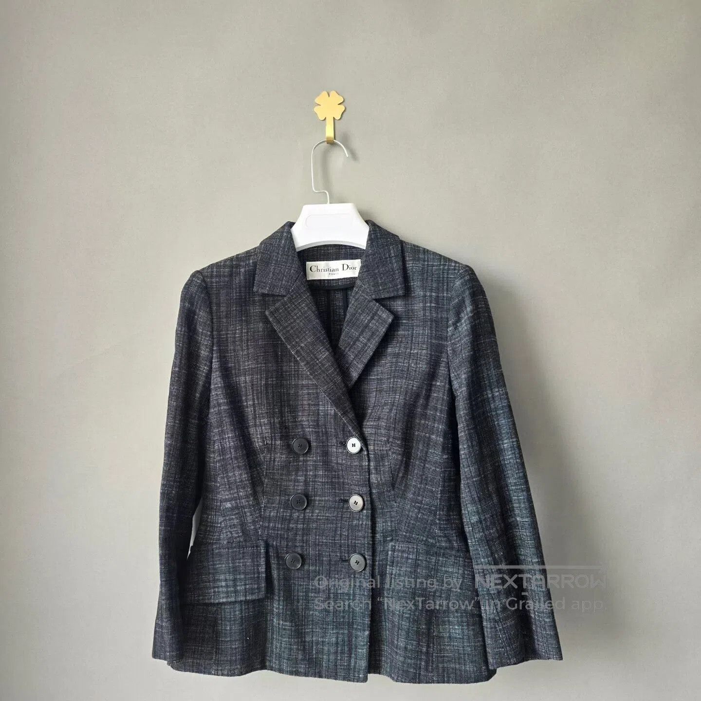 Dior Dior Women's Linen-Blend Double-Breasted Plaid Suit Jacket Size XS / US 0-2 / IT 36-38 - 1 Thumbnail