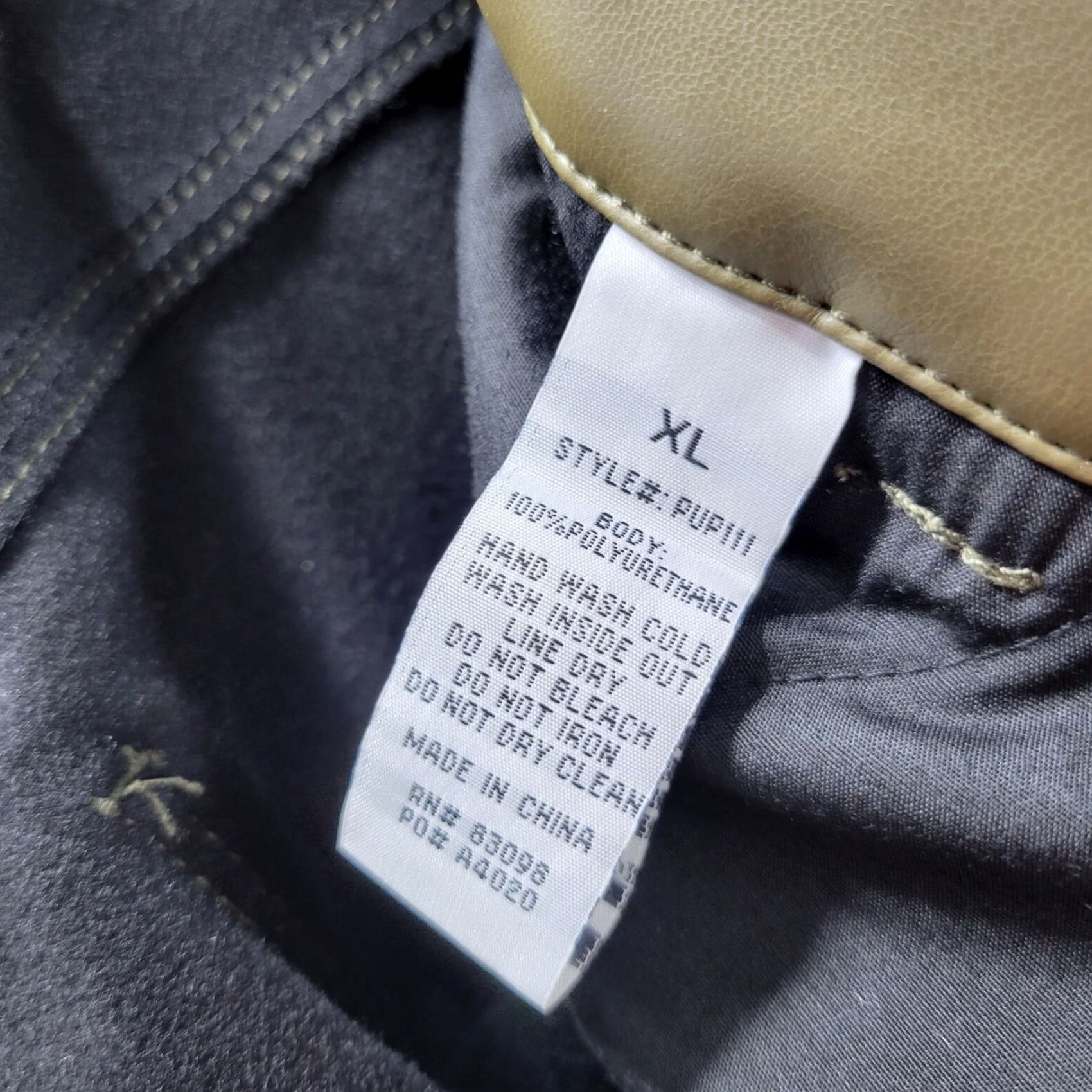 Olive Ci Sono Womens Faux Leather Carpenter Pants XL Olive Green Pockets Straight Leg Carpenter Womens XL Olive Green CI SONO Size 40" / US 18 - 7 Thumbnail