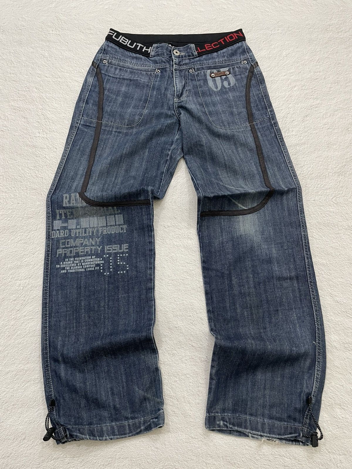 Fubu 2000s Fubu Poem Baggy denim y2k style Size US 30 / EU 46 - 1 Thumbnail