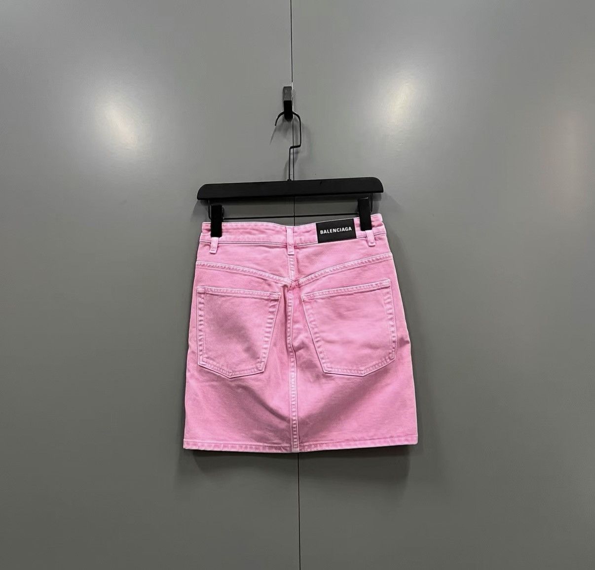 Balenciaga Balenciaga Pink Mini A-line Denim Skirt J41 Size 24" / US 00 / IT 34 - 3 Thumbnail