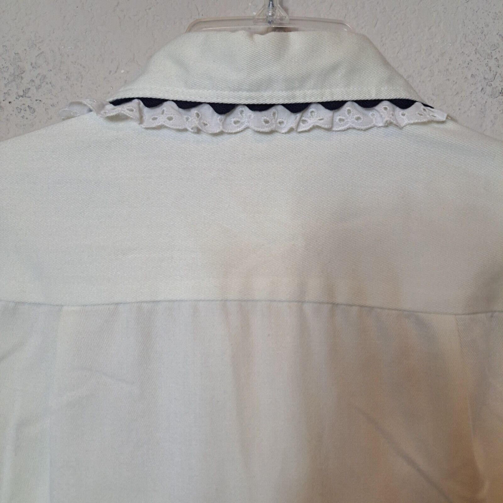 Other Vintage Eyelet Ruffle Patchwork Hippie Blouse Shirt Kitschy Size M / US 6-8 / IT 42-44 - 11 Thumbnail