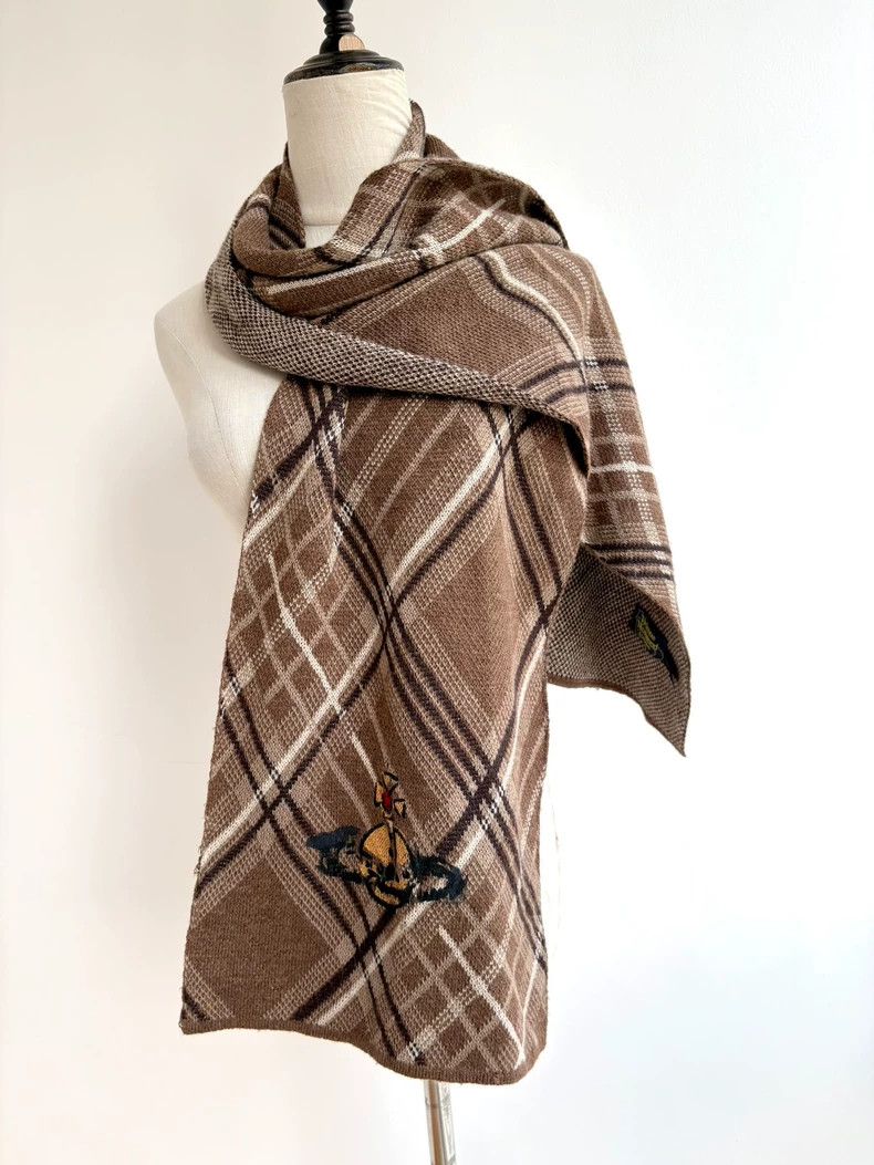 Vivienne Westwood Vivienne Westwood Colorful beige checkered earth star scar Size ONE SIZE - 1 Thumbnail