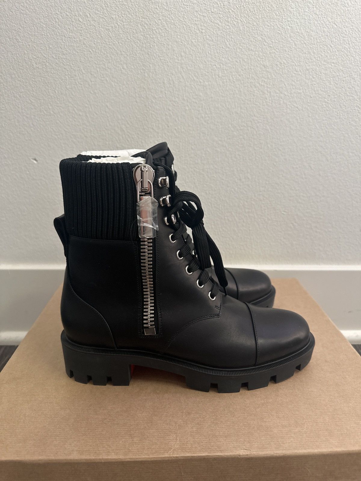 Christian Louboutin Christian Louboutin En Hiver Lug Leather Boots Size US 8.5 / IT 38.5 - 3 Thumbnail