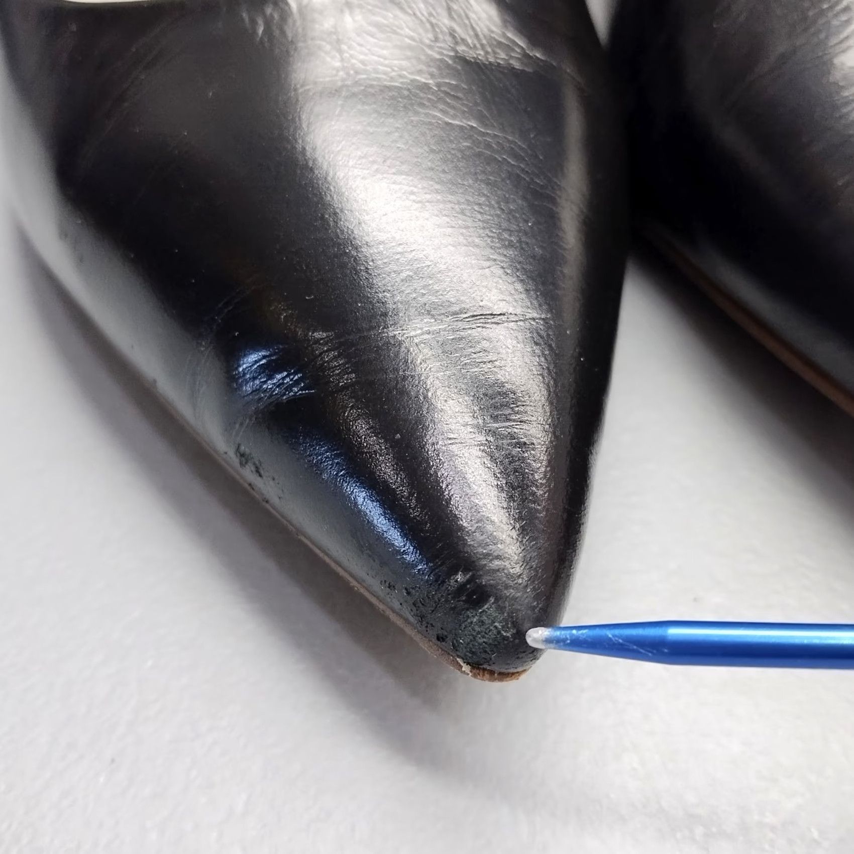 Vintage 1.STATE Valencia Pump Heels Womens Size 9.5M Black Leather Pointed Toe Slip On Women Pump Valencia 9.5 Black Leather 1.State Size US 10 / IT 40 - 3 Thumbnail