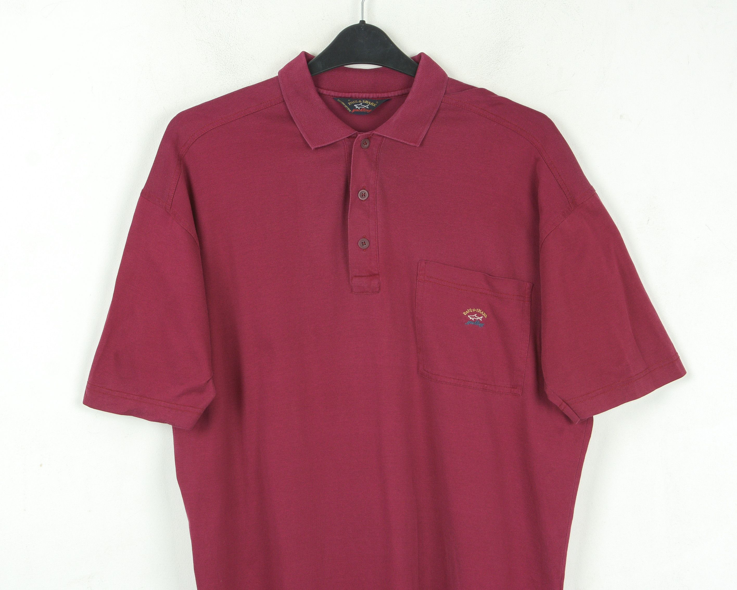 Paul & Shark Shirt Polo Maroon Pure Cotton Collared T-Shirt Casual Size US L / EU 52-54 / 3 - 5 Thumbnail