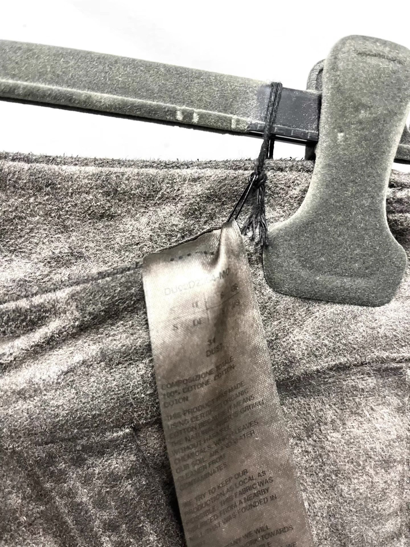 Rick Owens Rick Owens Dark Grey Washed Fleece Cargo Pants K34 Size US 31 - 4 Thumbnail