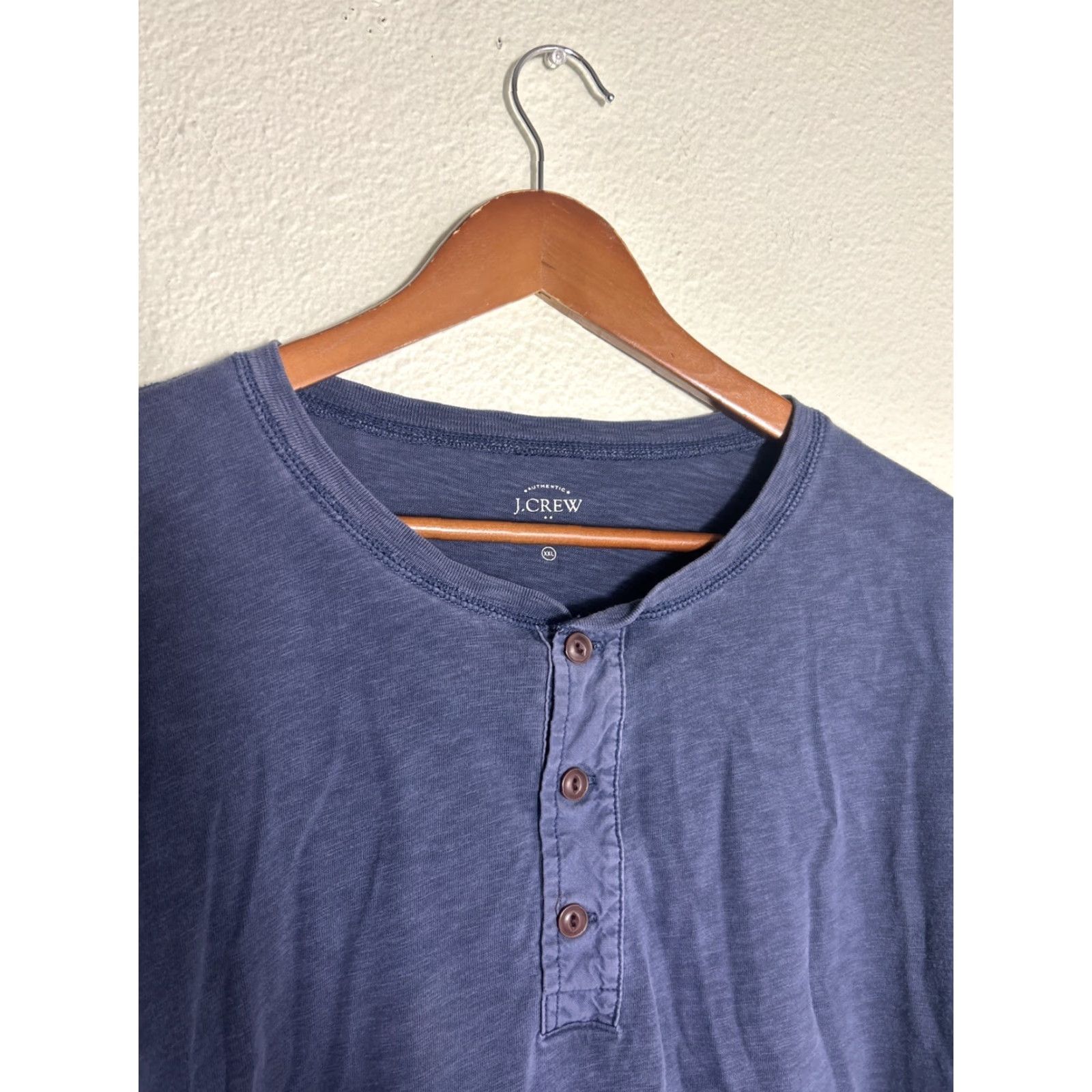 J.Crew J.CREW Shirt Mens XXL Long Sleeve Button-Up Navy Blue Cotton Size US XXL / EU 58 / 5 - 3 Thumbnail