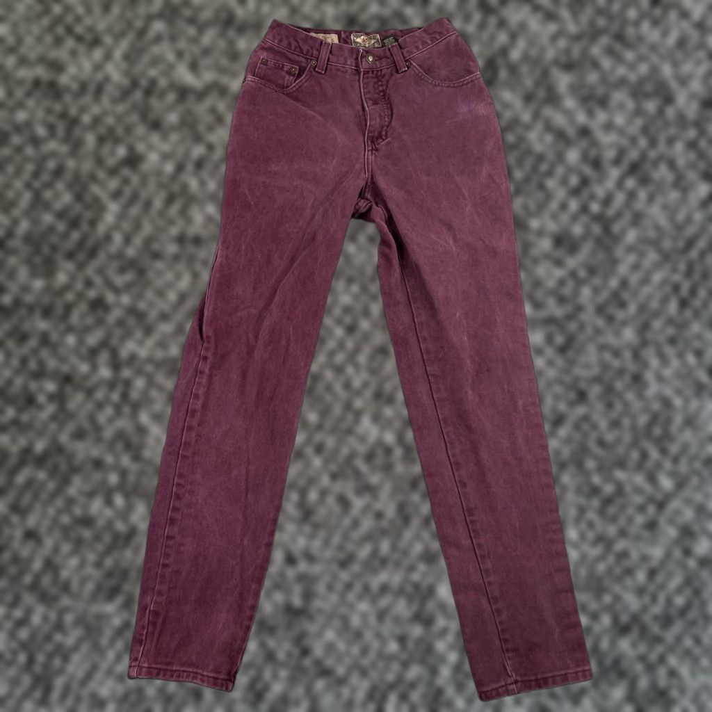 Express VINTAGE Express Jeans Womens 6 Purple 80s Tapered High Rise Mom Pants Size 28" / US 6 / IT 42 - 1 Thumbnail
