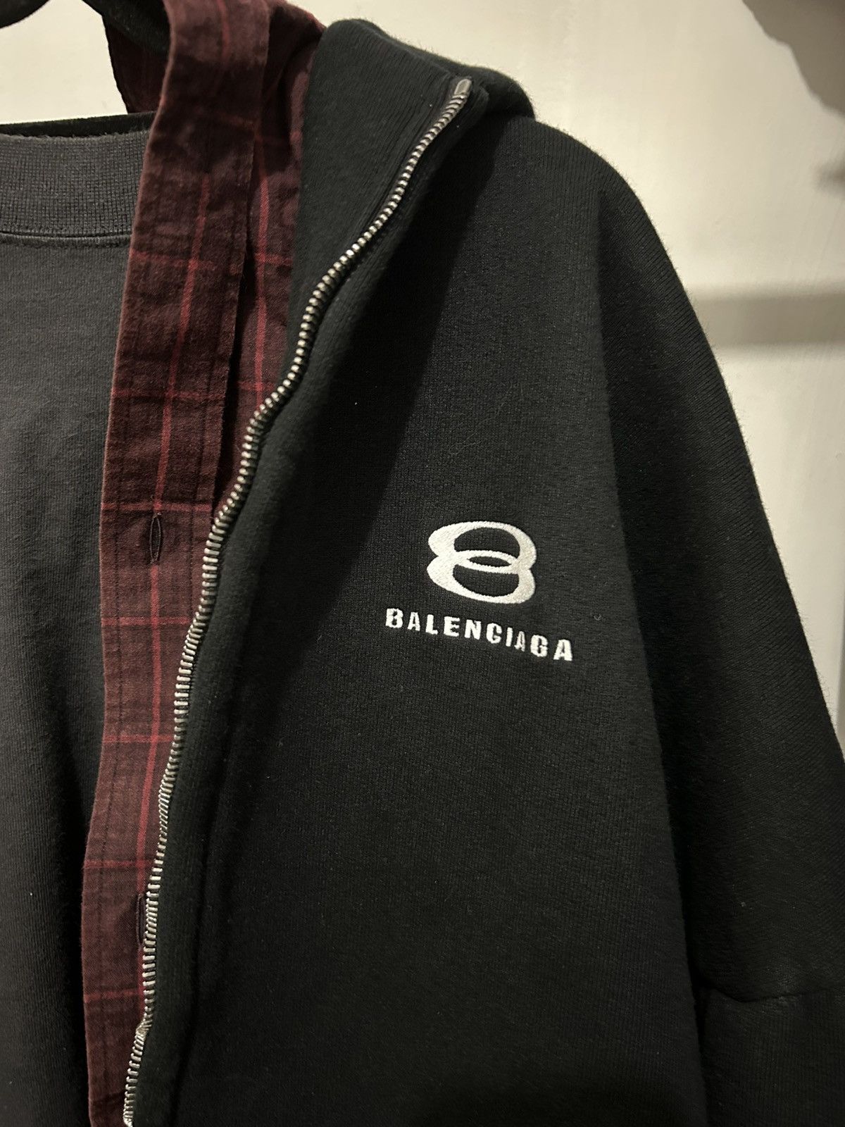 Balenciaga Balenciaga Unity Triple Layered Zip Up Hoodie Size US XL / EU 56 / 4 - 5 Thumbnail