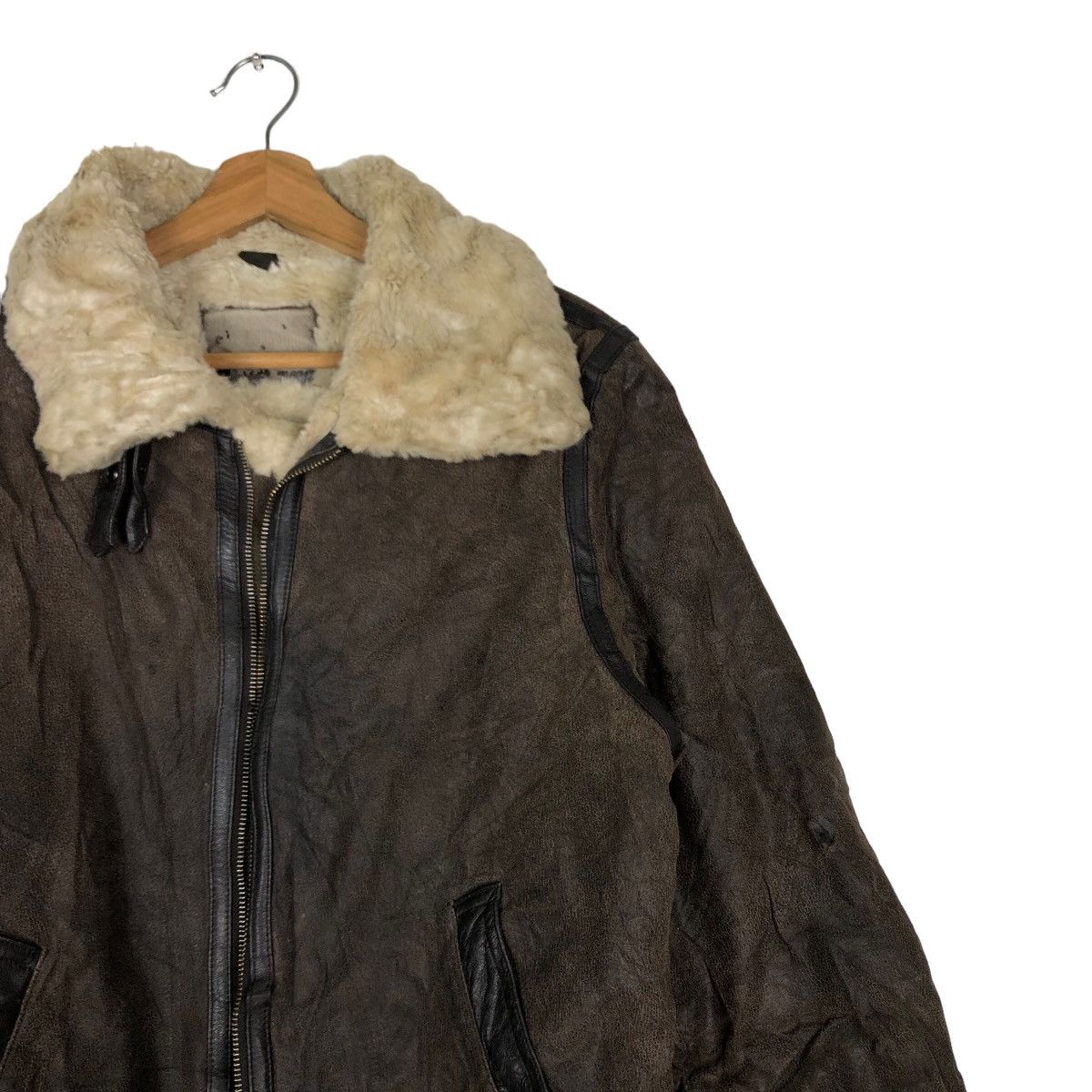 Japanese Brand 🔥Vtg Shearling Leather Jacket B 3 Military Collections Size US M / EU 48-50 / 2 - 6 Thumbnail
