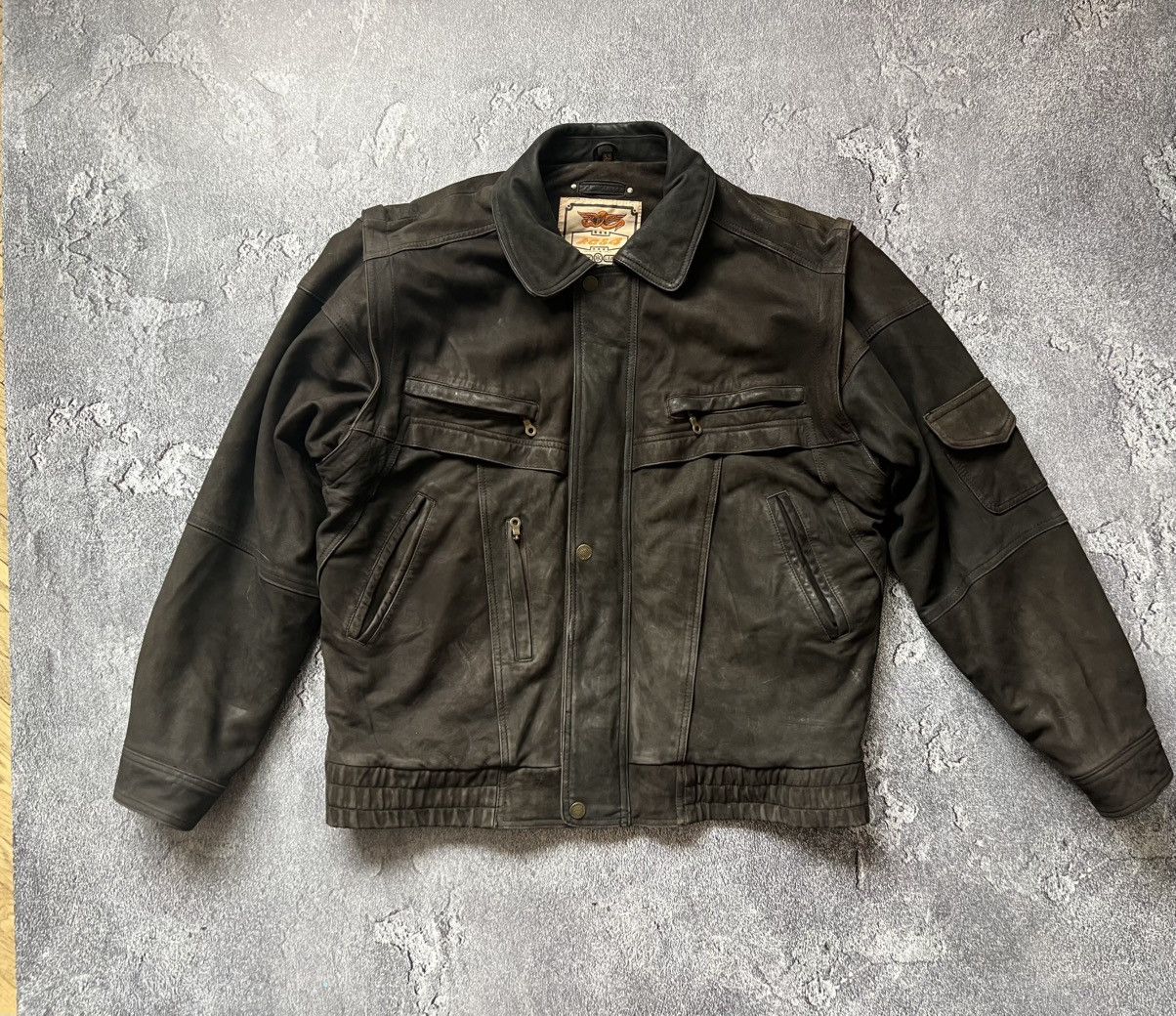 Leather Re-attachable Sleeves Brown vintage leather jacket Size US L / EU 52-54 / 3 - 1 Thumbnail