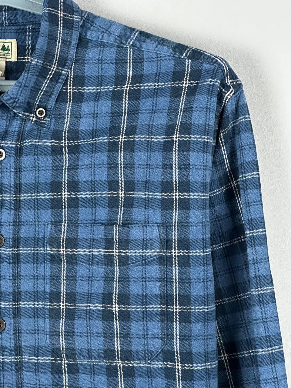 L.L. Bean Vintage LL Bean Blue Check Plaid Flanel Shirt Size US L / EU 52-54 / 3 - 4 Thumbnail
