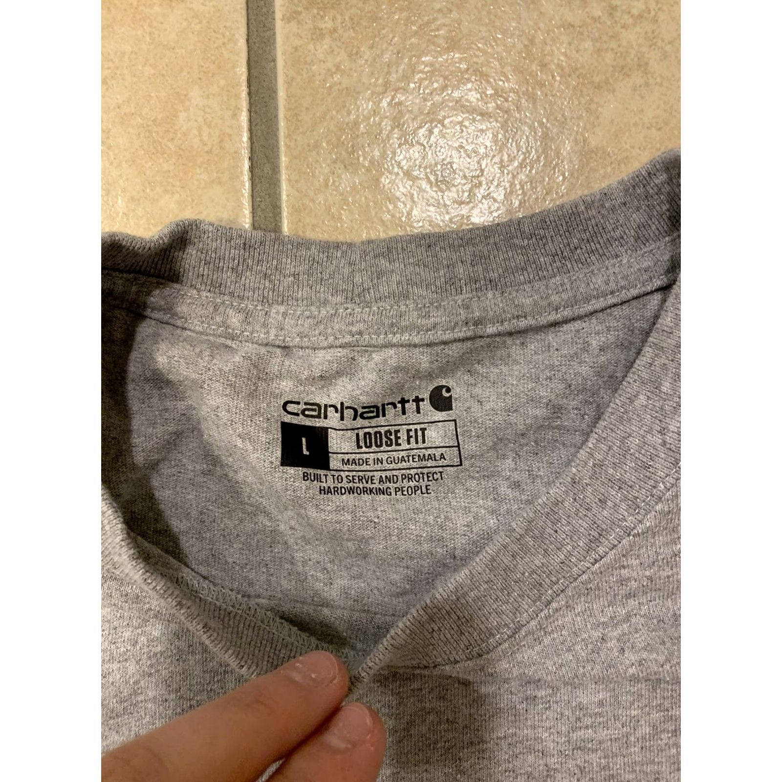 Carhartt Carhartt Mens Large Gray Heathered Long Sleeve Crew Neck T-Shirt Shirt Adults Mens Gray Heathered Long Sleeve Crew Neck T-Shirt Size US L / EU 52-54 / 3 - 4 Thumbnail
