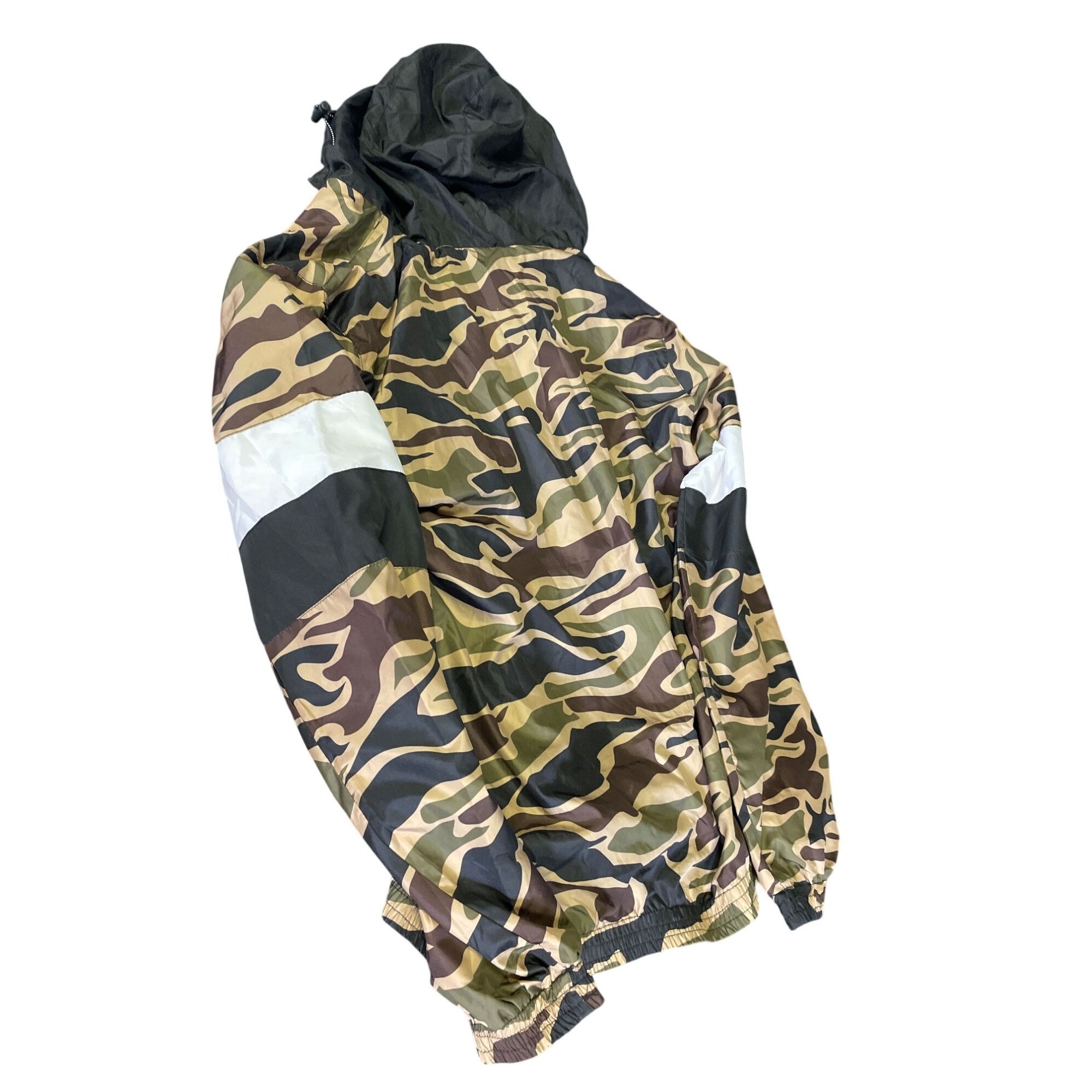 Parish Nation Parish Nation PN Mens Black & White Camo Windbreaker Hoodie Size US L / EU 52-54 / 3 - 14 Thumbnail