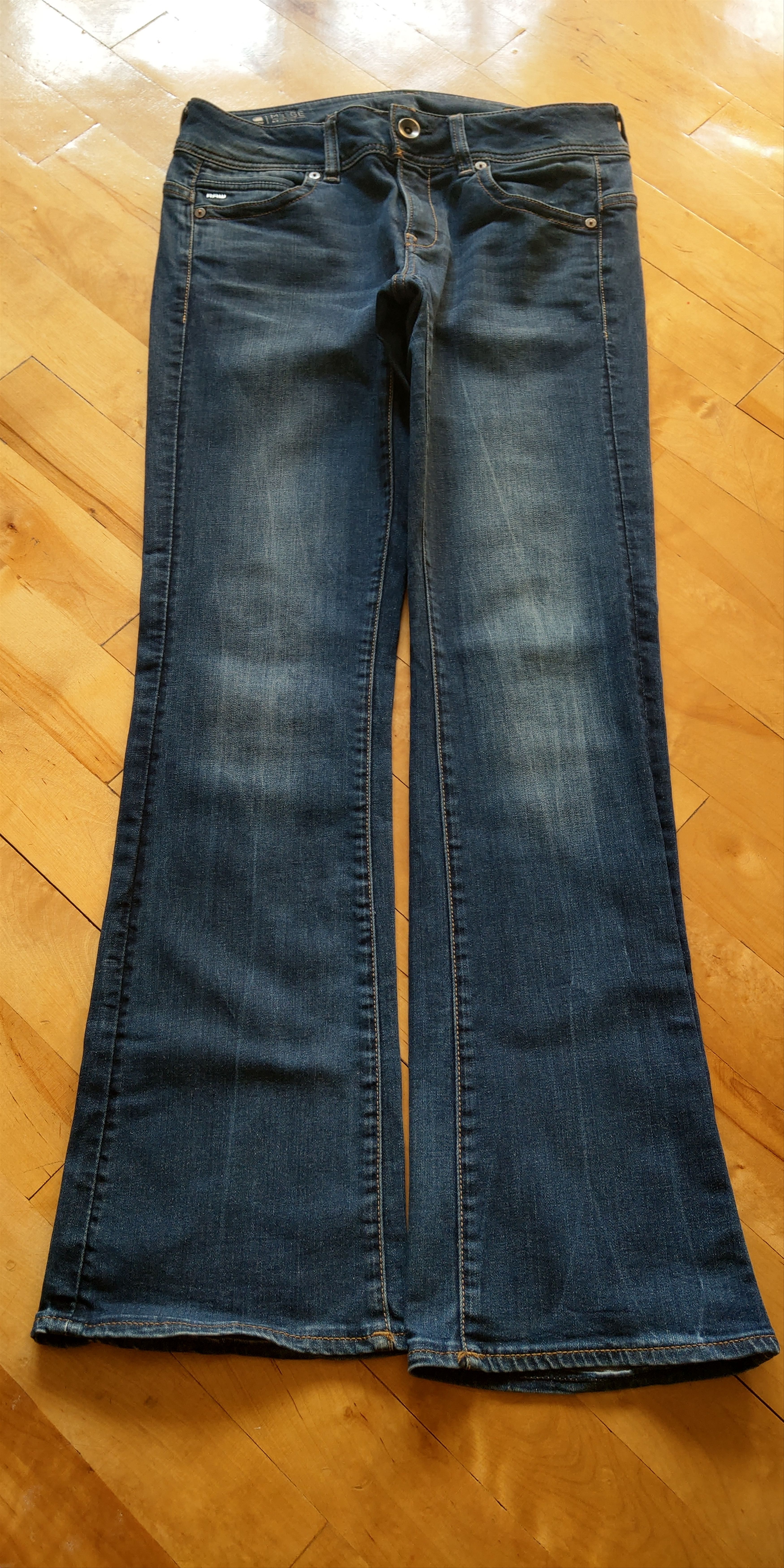 G-Star Flared Bootcut Skinny Stacked Pants Bell Bottom Denim G-STAR Size US 31 - 16 Thumbnail