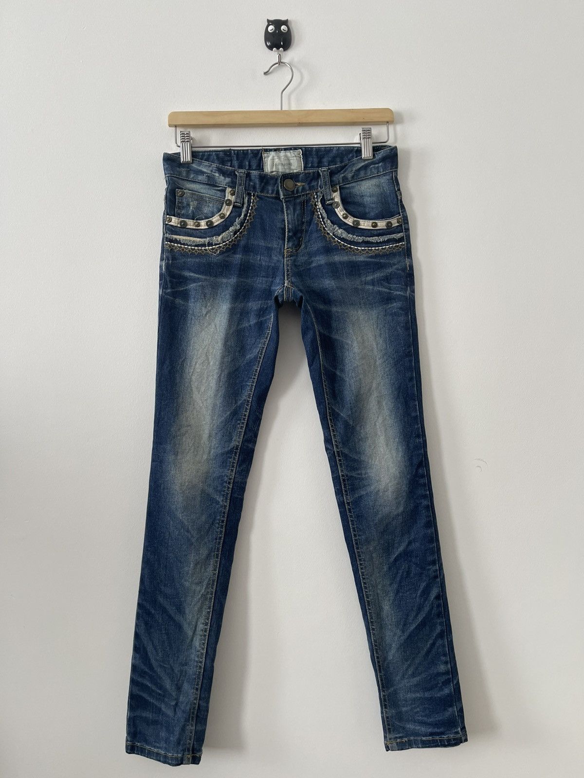 Japanese Brand Rare Vintage LOLITA JEANS Yoshitomo Nara Style Wings Pockets Size US 28 / EU 44 - 7 Thumbnail