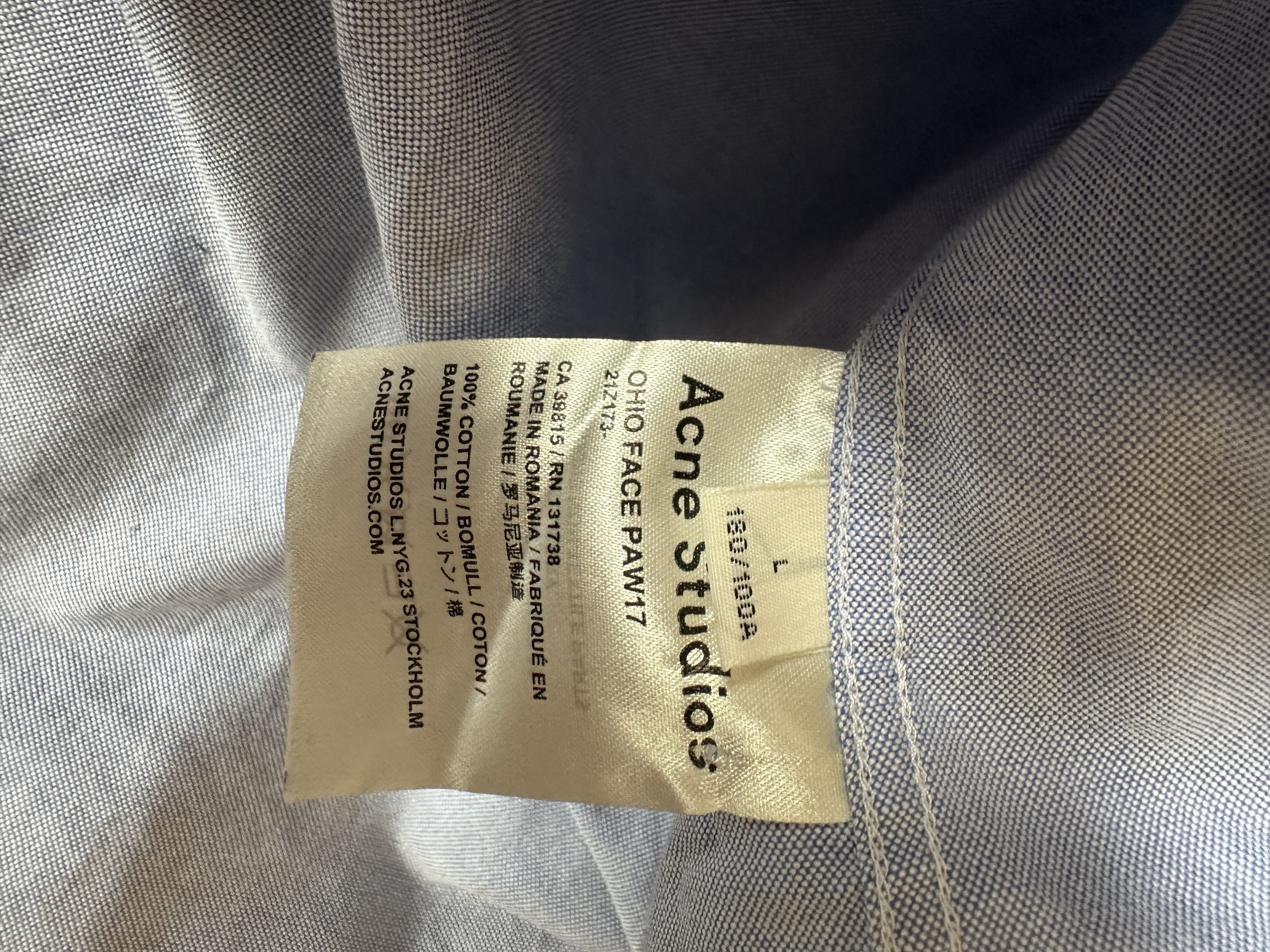 Acne Studios Acne Studios Face Logo Button Up Shirt Size US S / EU 44-46 / 1 - 4 Thumbnail