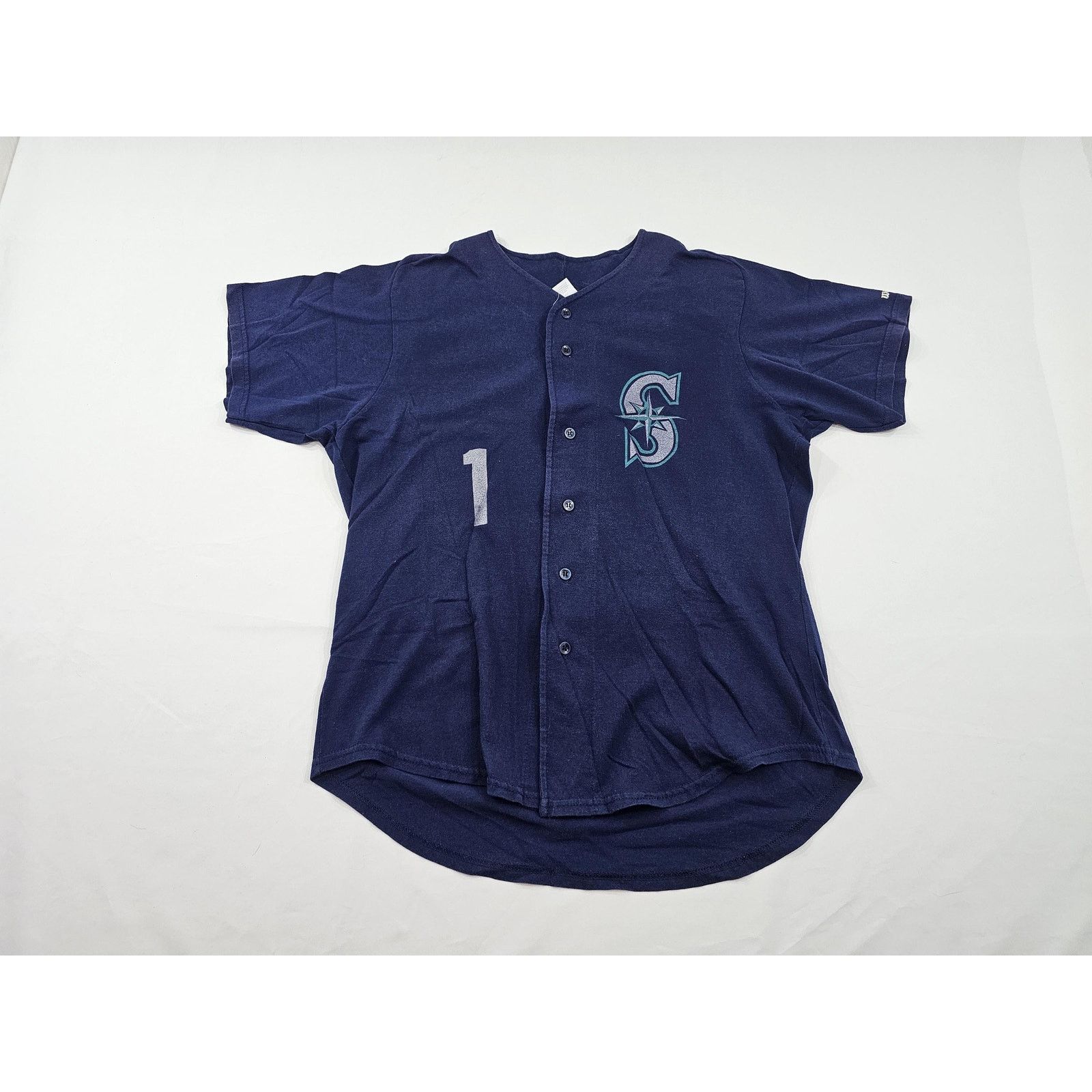 Other 90s Seattle Mariners Cowley Blue Silver Jersey Wilson Sz M Size US M / EU 48-50 / 2 - 1 Thumbnail