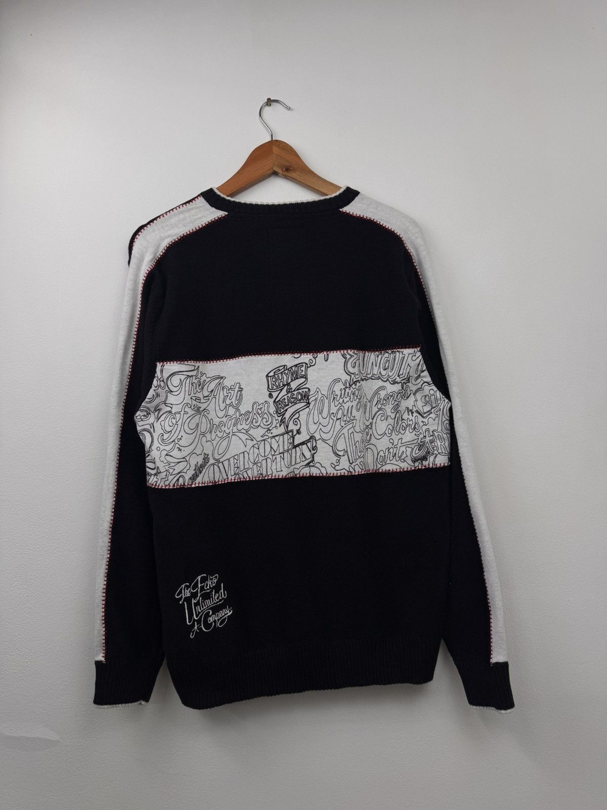 Ecko Unltd. Ecko Unltd Men Black Knit Sweater With Crew Neck Size M Size US M / EU 48-50 / 2 - 9 Thumbnail