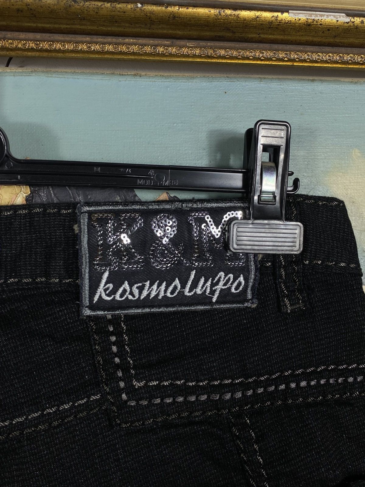 Japanese Brand × Vintage Kosmo Lupo Black Vintage Denim Jeans Avant Harde Trousers Size US 32 / EU 48 - 10 Thumbnail