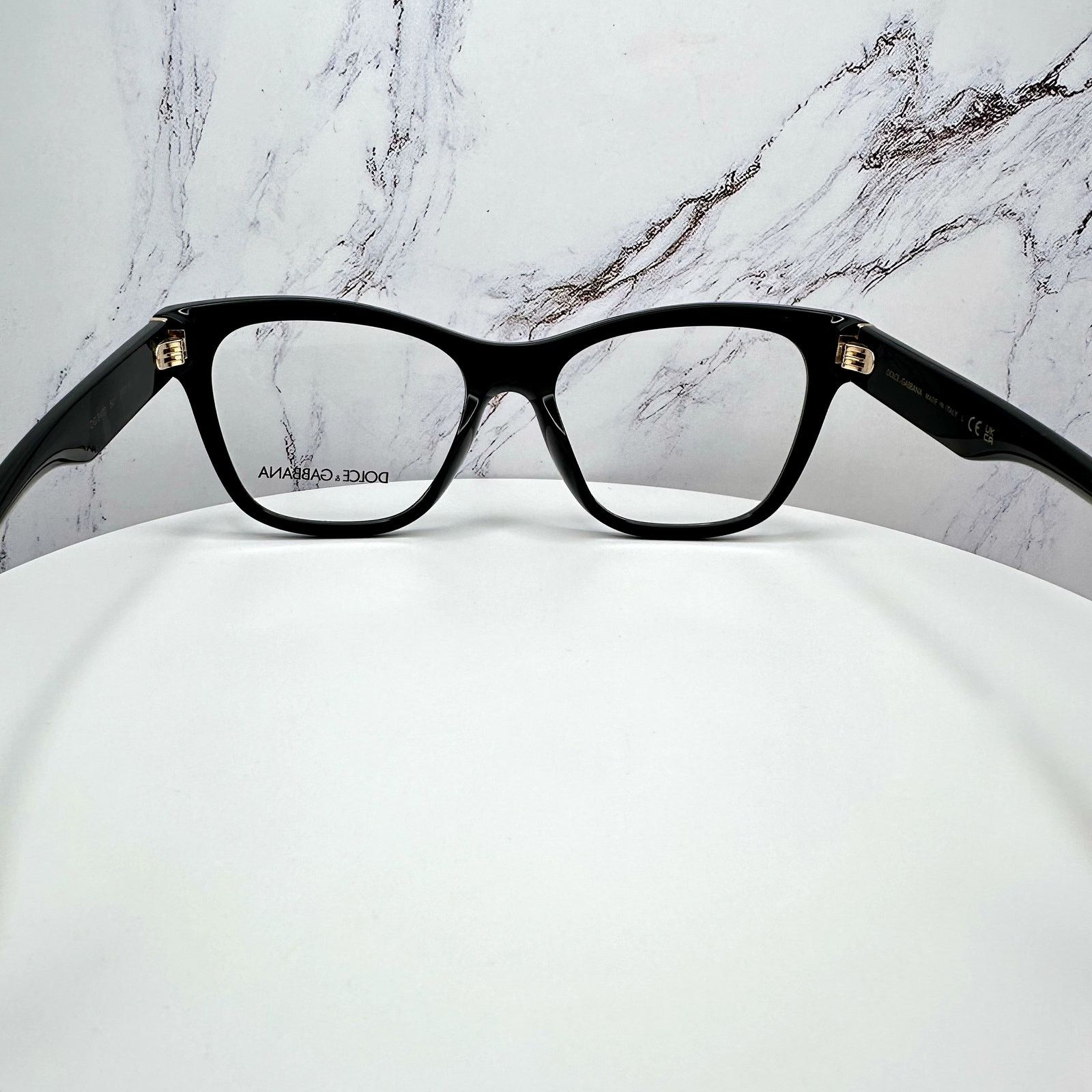 Dolce & Gabbana New Dolce&Gabbana Eyeglasses Black Square Gold Metal Frames Size ONE SIZE - 17 Thumbnail