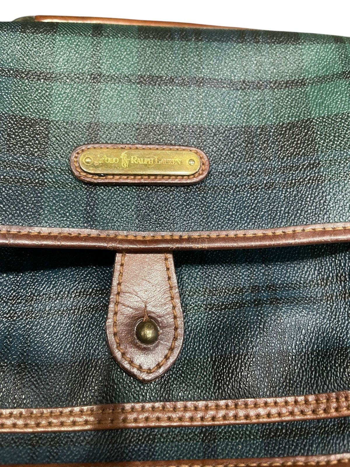 Polo Ralph Lauren Vintage Polo Ralph Lauren Plaid Crossbody Leather Bag Size ONE SIZE - 4 Thumbnail