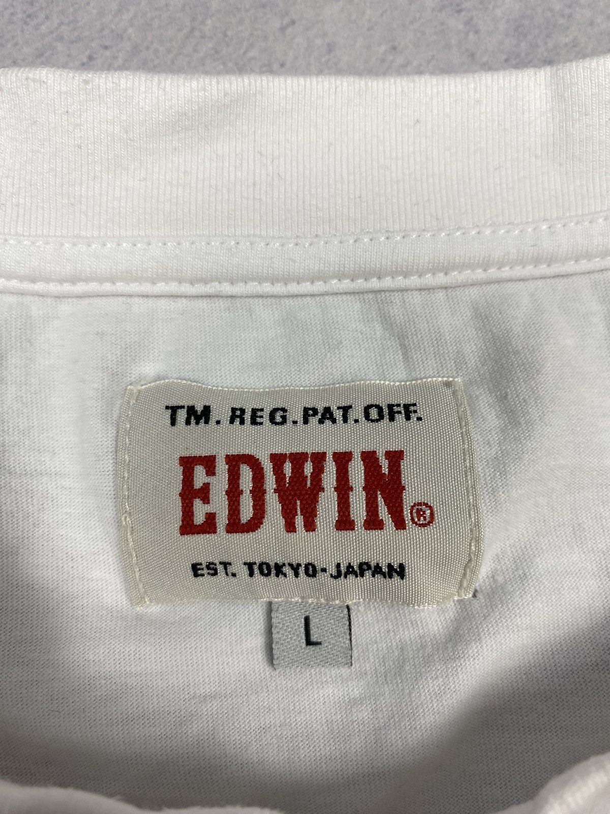 Edwin Edwin Japanese Band Whit Cotton T Shirt Size L Size US L / EU 52-54 / 3 - 8 Thumbnail