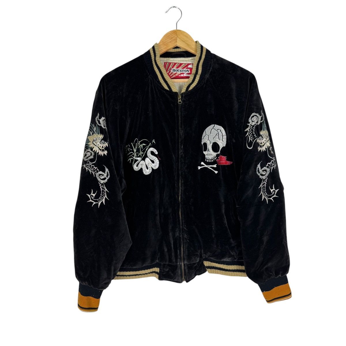 Japanese Brand ☀️HOUSTON JAPAN SPIDERWEB VELVET SUKAJAN JACKET Size US L / EU 52-54 / 3 - 1 Thumbnail