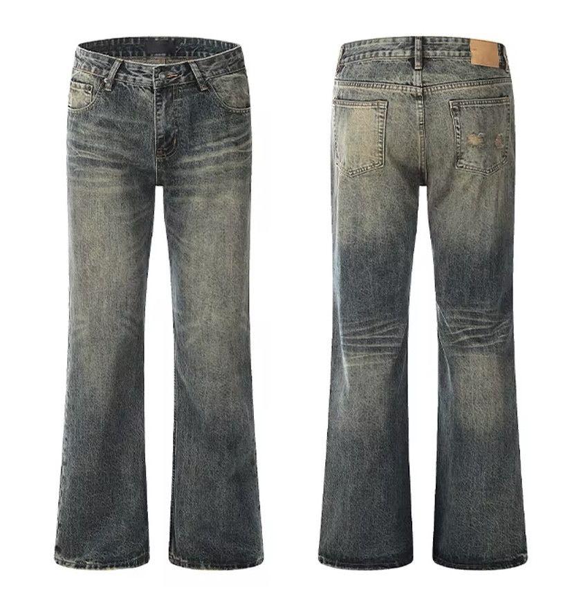 Japanese Brand × Jean Y2k Vintage Blue Distressed Flared Jeans Size US 30 / EU 46 - 5 Thumbnail