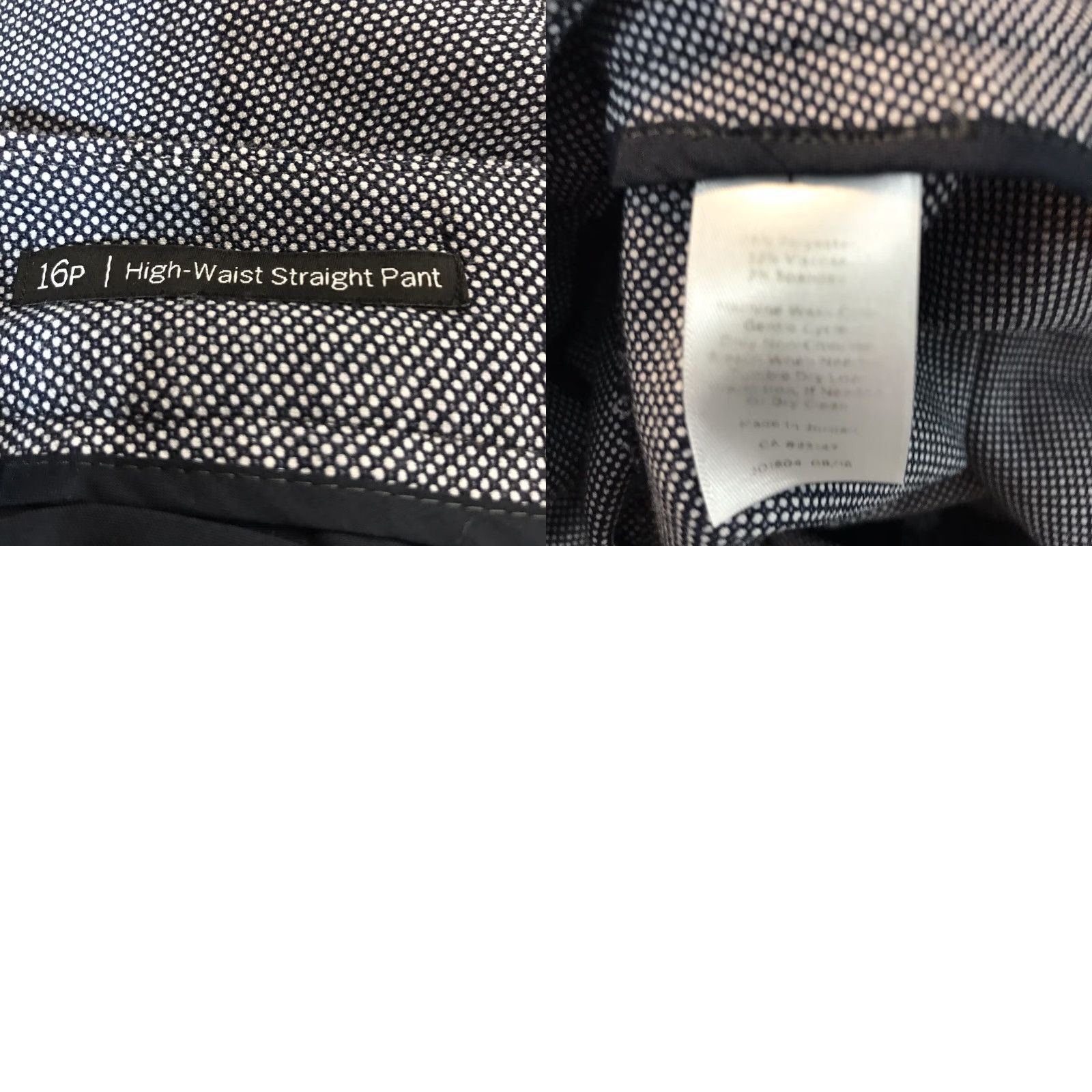 Talbots Talbots Blue/Hw White Houndstooth High Waist Straight Dress Pants Womens Size 16P Blue/White Talbots High Waist Dress Pants 16P Pants Size 38" / US 16 / IT 52 - 8 Thumbnail