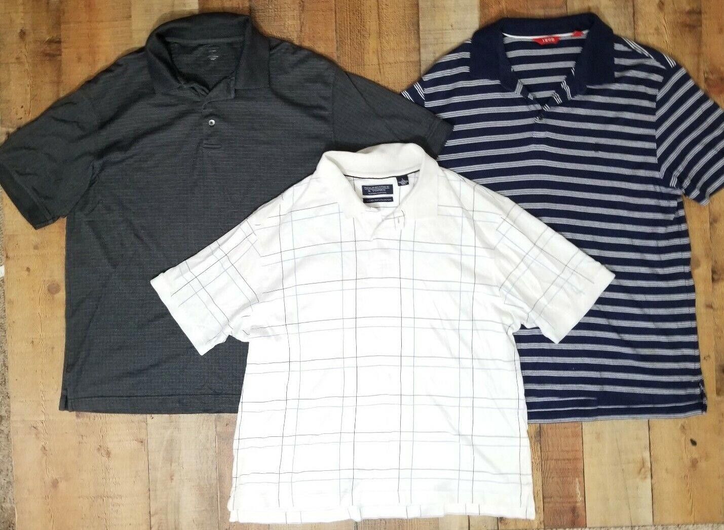 Designer Mens Lot Of Polo Shirts Large Roundtree, Izod, Vanhusen Size US L / EU 52-54 / 3 - 5 Thumbnail