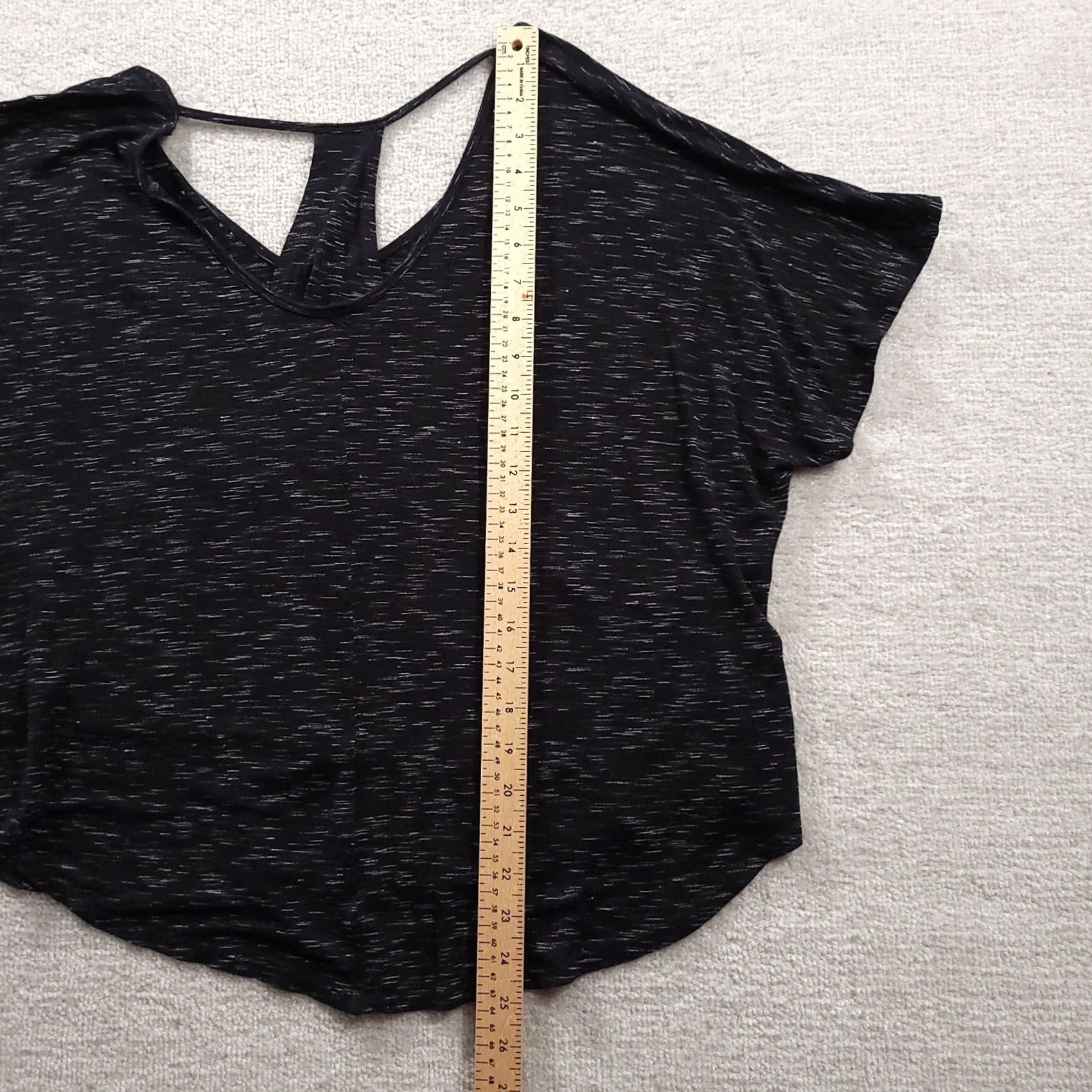 Calvin Klein VINTAGE Calvin Klein Performance Womens Large Black Heathed Quick Dry Short Sleeve Size 36" / US 14 / IT 50 - 5 Thumbnail