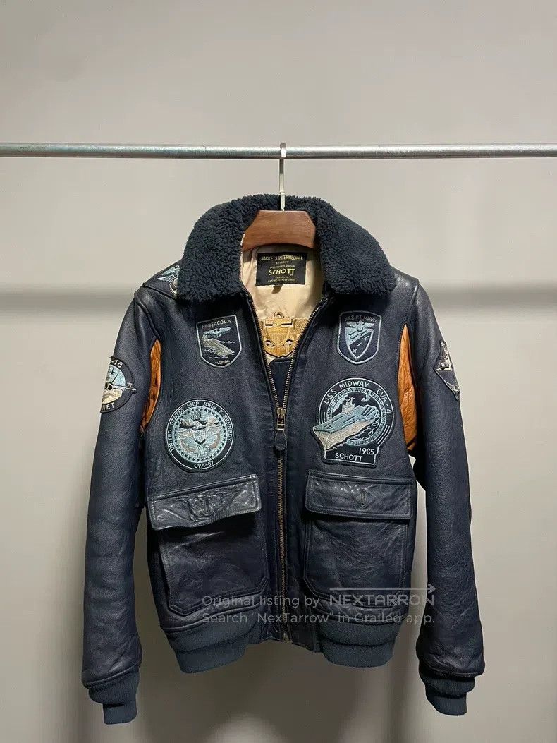 Schott Schott Wash old leather clothes Size US L / EU 52-54 / 3 - 1 Thumbnail