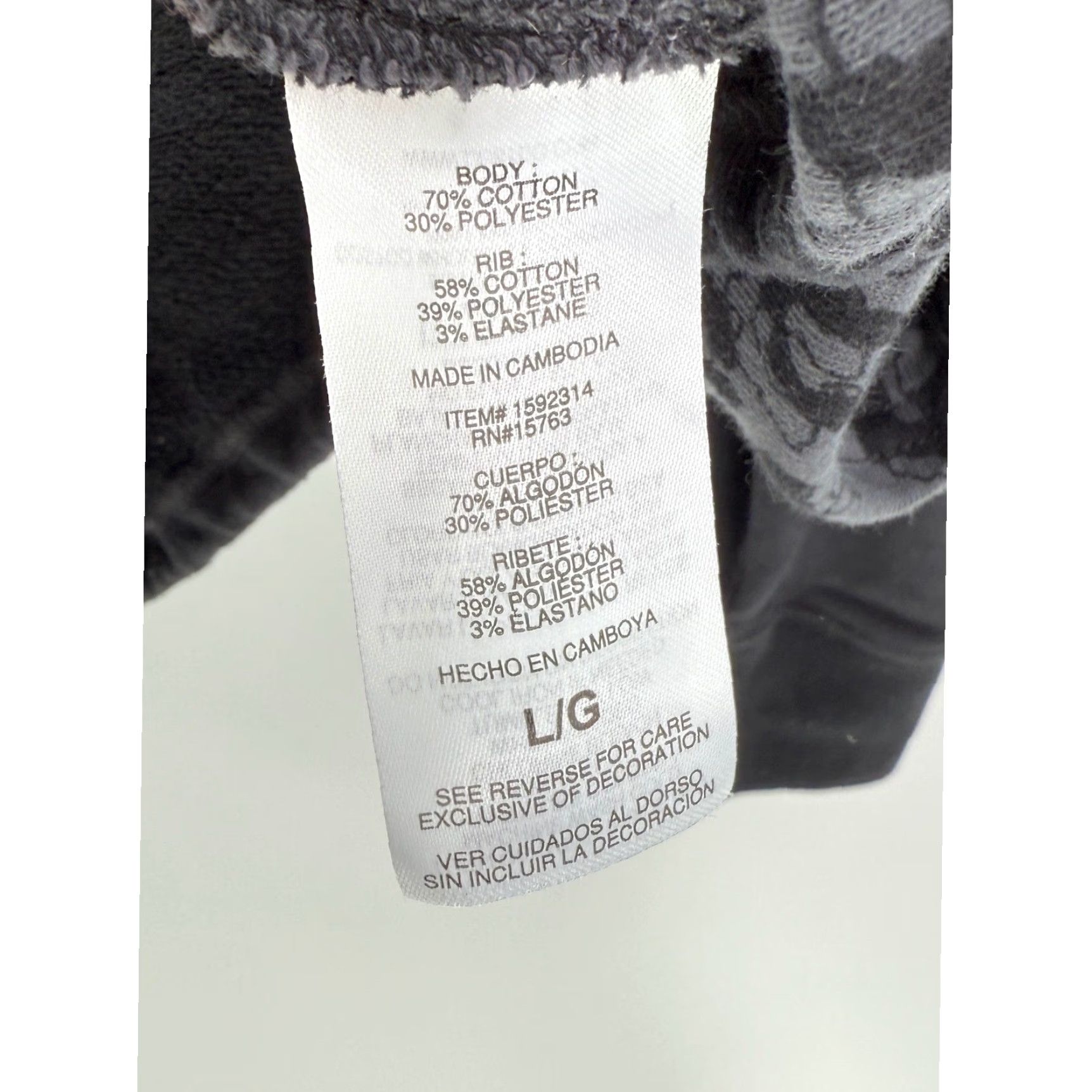 Champion Champion Women's Hoodie L Leopard Print Trim Pullover Black Size L / US 10 / IT 46 - 7 Thumbnail