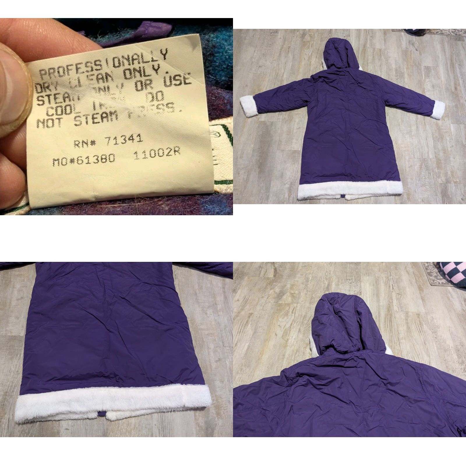 Vintage VINTAGE L.L.Bean Parka Womens M Wool Lined Made in USA Faux Fur Trim Purple Solid Hooded Coat Mens? No — end gender: Womens Size M / US 6-8 / IT 42-44 - 10 Thumbnail