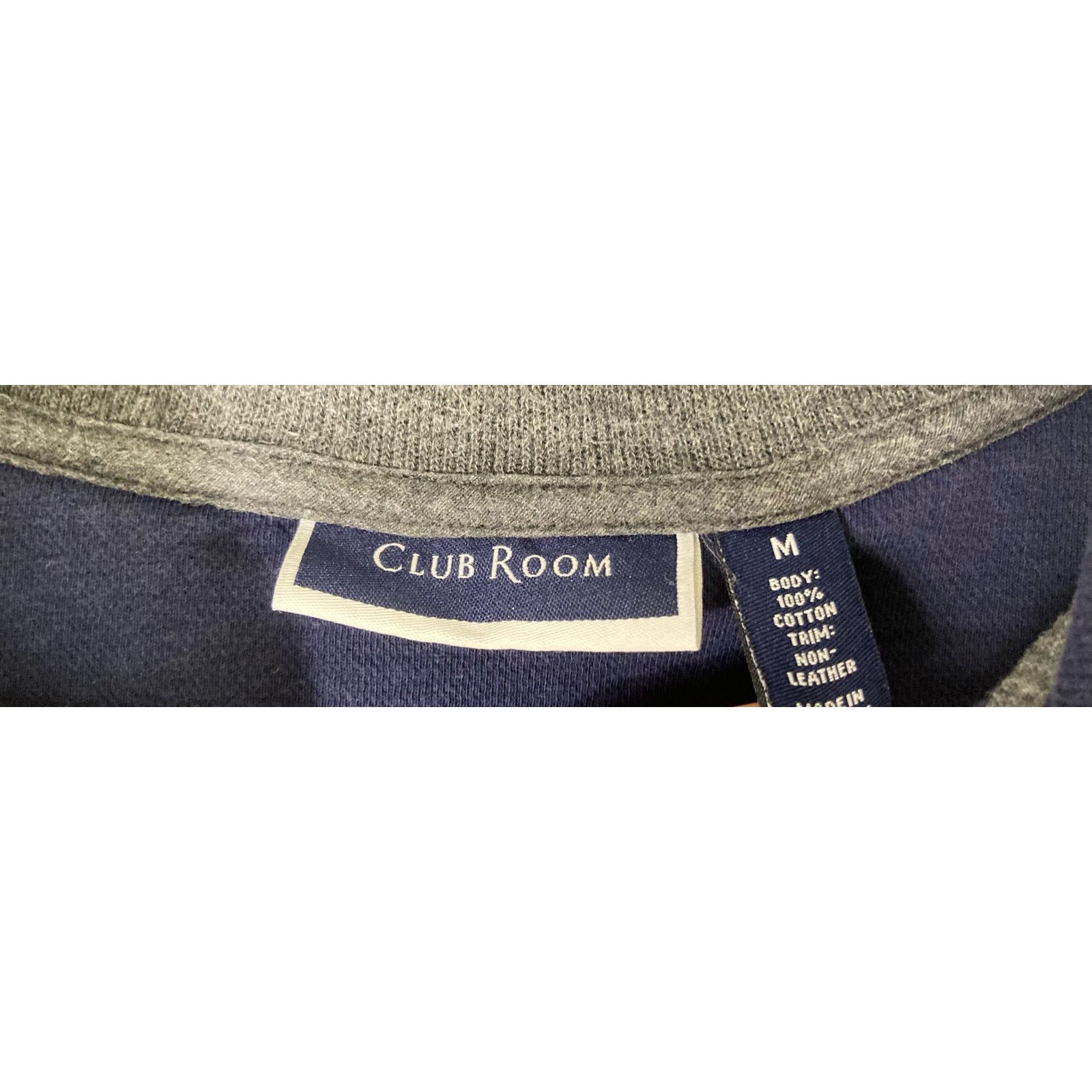 Club Room Men's M Club Room Blue Sweater 1/4 Zip Pullover Cotton Size US M / EU 48-50 / 2 - 5 Thumbnail