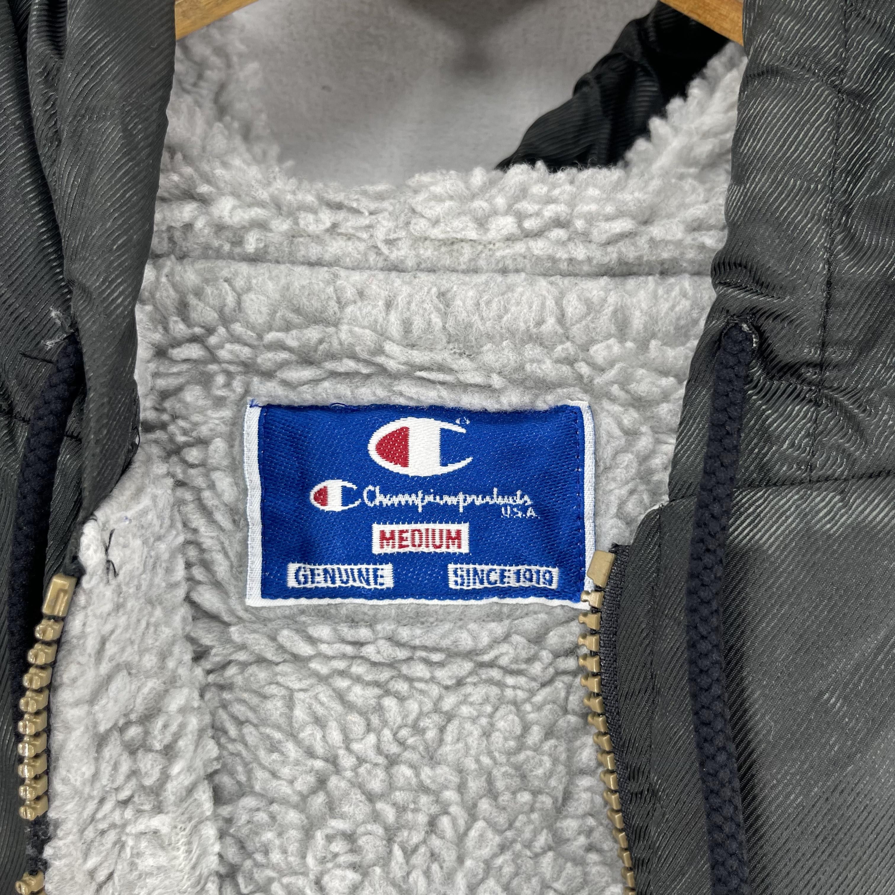 Champion × Vintage Vintage 90s CHAMPION Usa Sherpa Lined Parka Winter Jacket Size US M / EU 48-50 / 2 - 9 Thumbnail