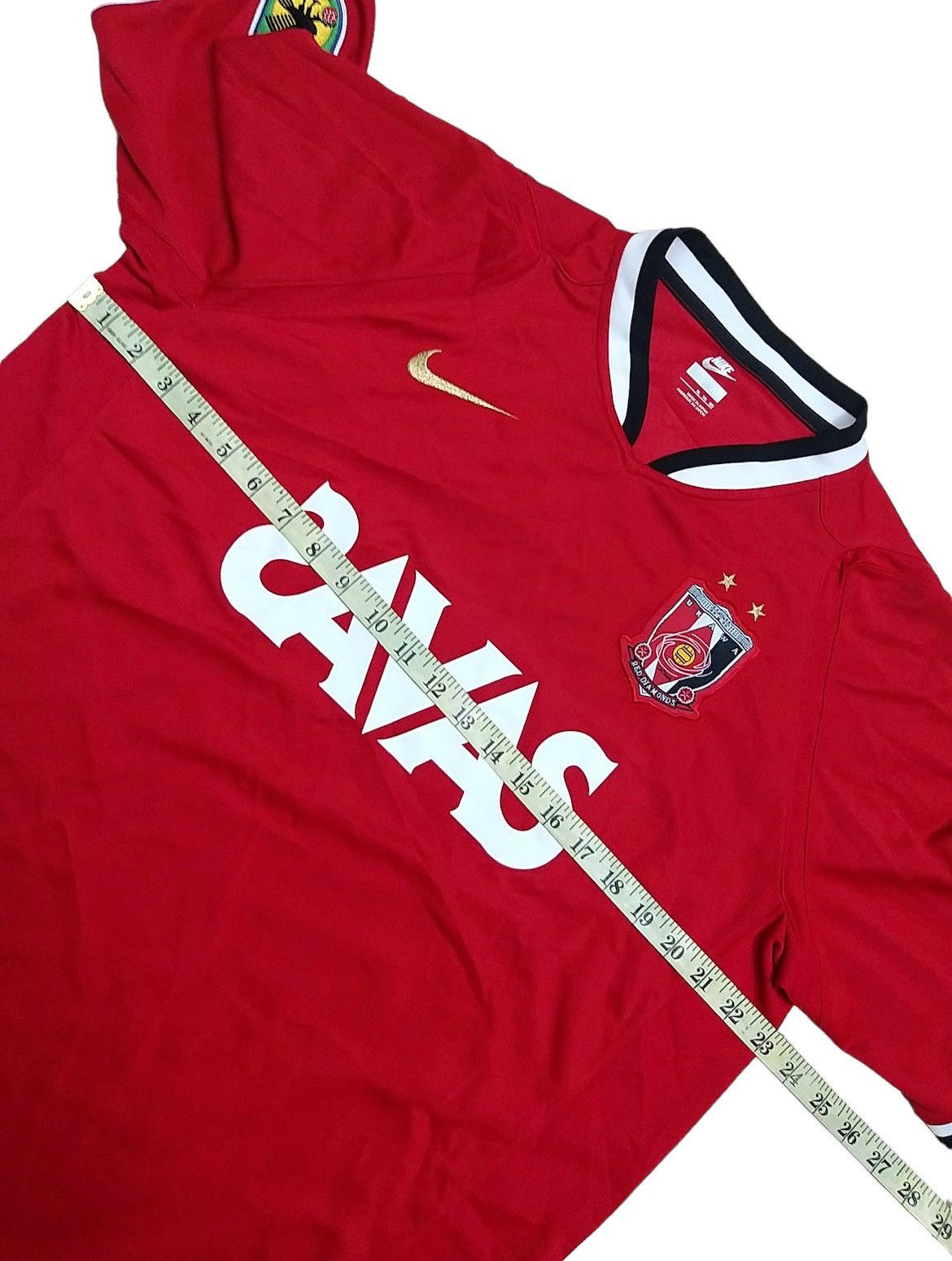 Nike VINTAGE URAWA RED DIAMONDS 2007 MITSUBISHI NIKE HOME JERSEY Size US XL / EU 56 / 4 - 8 Thumbnail