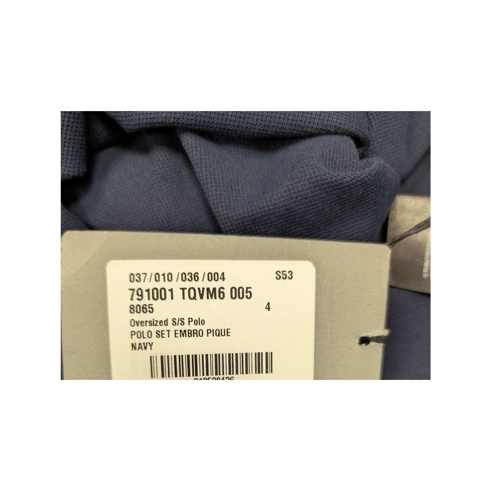 Balenciaga o1rshd1 Q:2 / Oversized Cotton Pique Polo Shirt in Navy Blue Size US XL / EU 56 / 4 - 23 Thumbnail