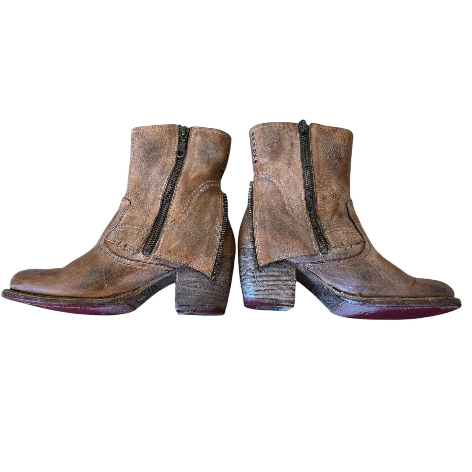 Bed Stu BEDSTU Iris Leather Boots Tan Rustic White BFS Size 6 Size US 6 / IT 36 - 5 Thumbnail