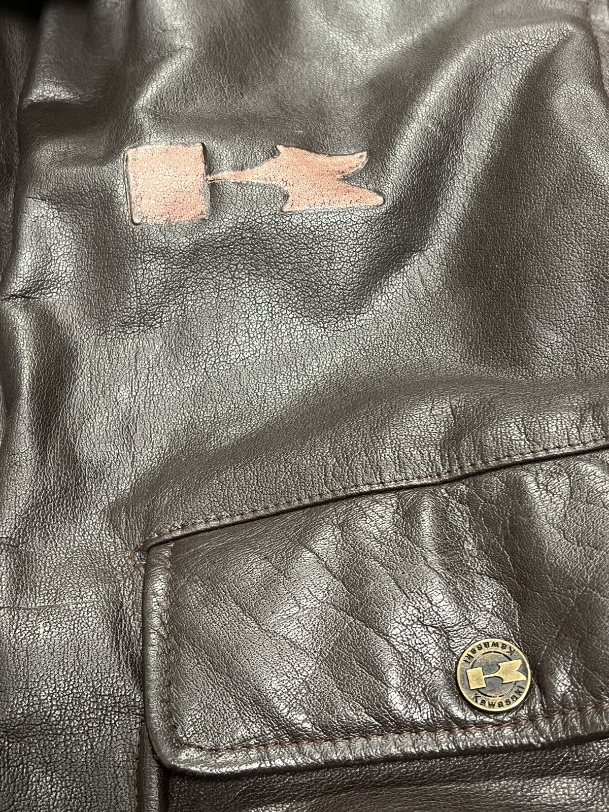 Vintage Kawasaki vintage leather aviator jacket Size US L / EU 52-54 / 3 - 17 Thumbnail
