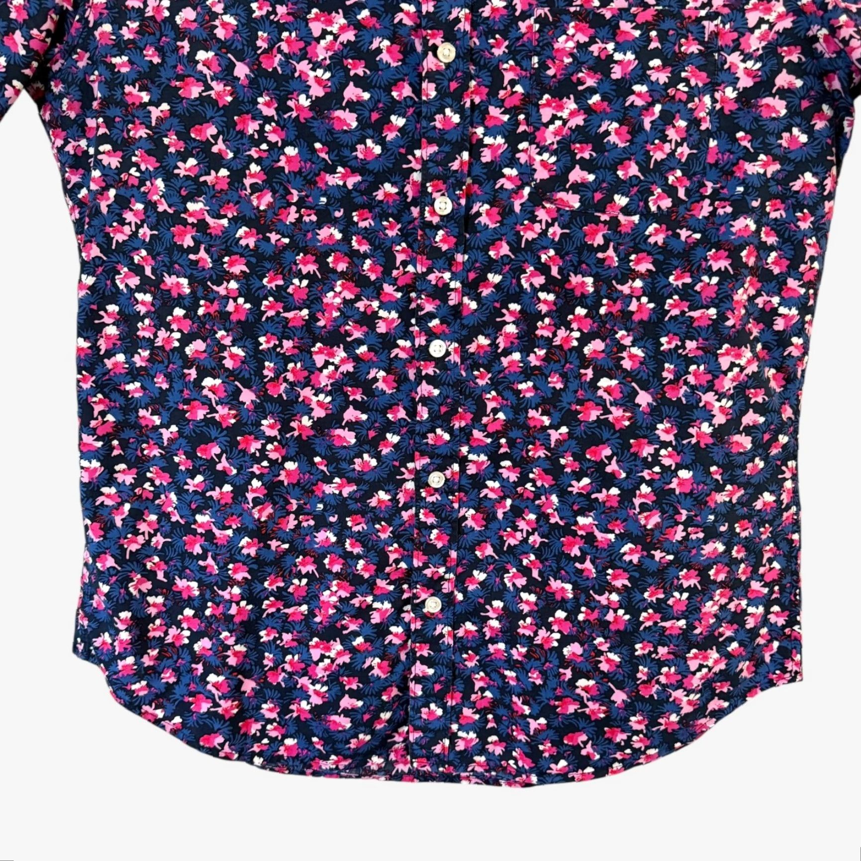 Bonobos Bonobos Riviera Slim-Fit Shirt Pink Blue Men's M S/S Floral Button-Down Shirt Bag? Size US M / EU 48-50 / 2 - 6 Thumbnail