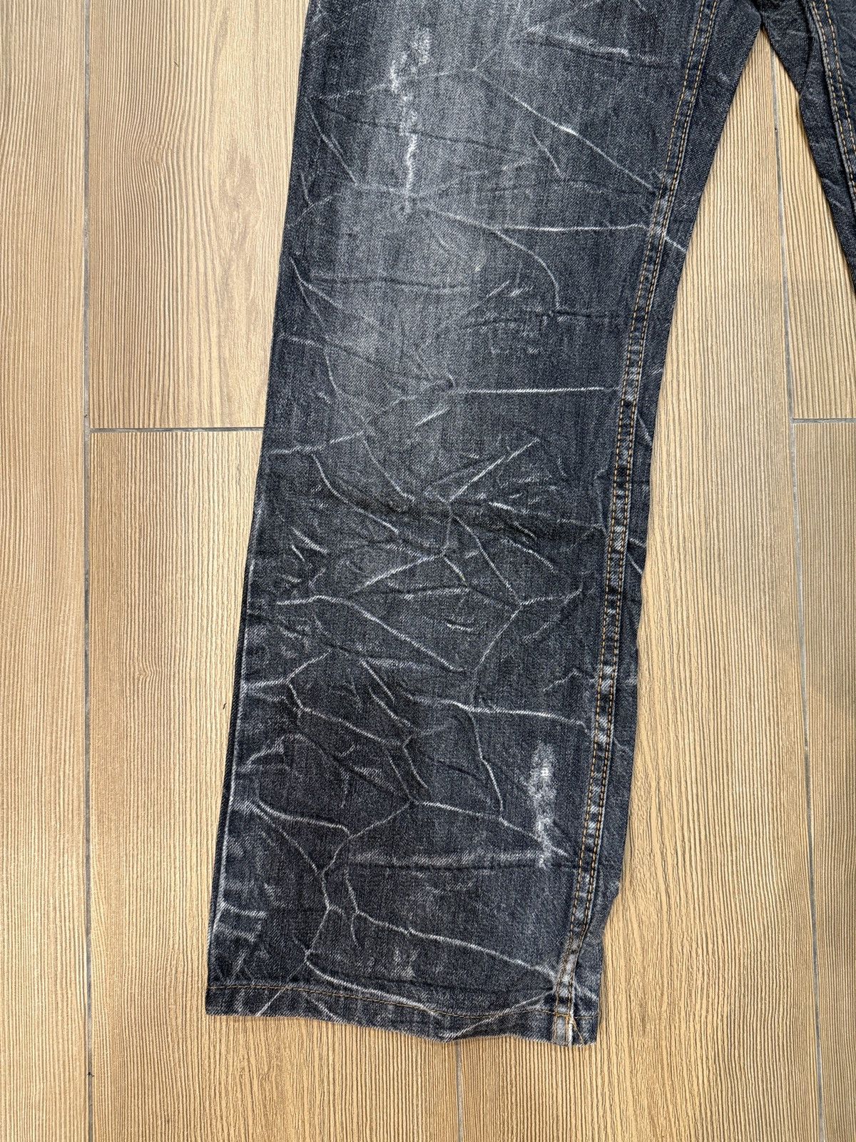 If Six Was Nine Nylaus Double Waist Jeans Denim Pants Thunder Design Size US 33 - 3 Thumbnail